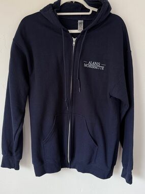Concert Tour Navy Hoodie with Alanis Morrisette Logo